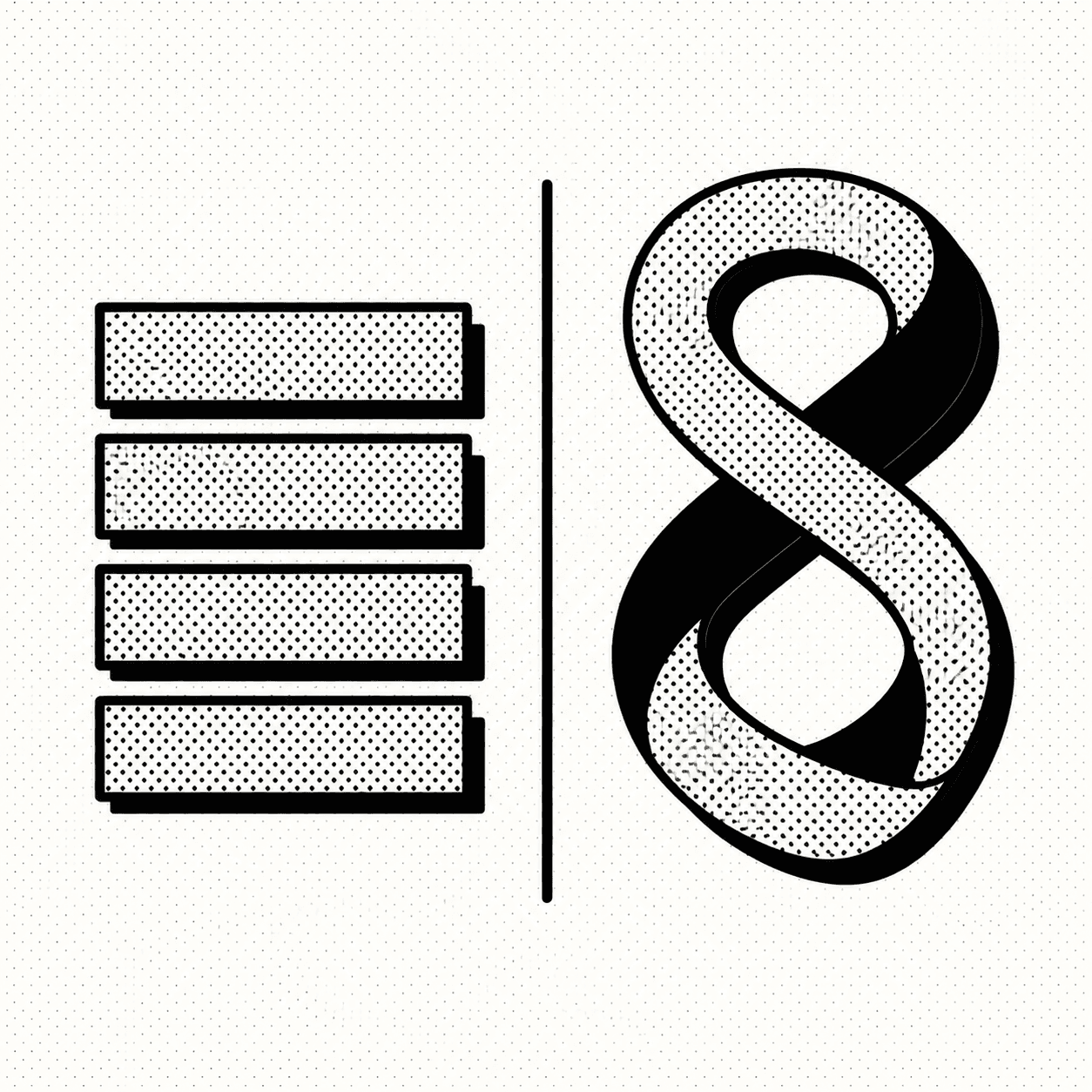 Two interlocking flow paths meeting at a central node, brutalist editorial illustration suggesting Capture and Tango as two routes to the same guide